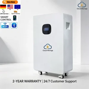 15kWh 51.2V 300Ah Stackable Ground Mounted LiFePO4 Lithium Battery 8000 Cycles Home Solar Energy BMS CAN Communication