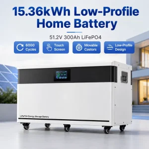 15kWh 51.2V 48V 300Ah Split Stackable LiFePO4 Blade Cell Battery Pack CAN Communication for Home Solar Energy Storage System