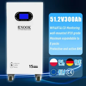 15kwh 51.2V 280Ah LiFePO4 Split Battery Pack for Hybrid Off Grid Home Solar Backup with CAN IP65 Rated 5 Year Warranty