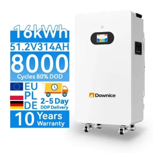 15kwh 51.2v Lithium Batteries Home 300Ah Wall Mounted 48v Powerwall Solar Energy Storage Lifepo4 Battery with BMS