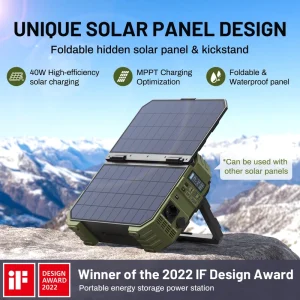 1600W 3000W Solar Generator Portable Power Station PD100W Fast Charging LiFePO4 Pure Sine Wave for Car RV Camping Outdoor