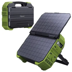 1600W Solar Power Generator Power Station With Built in Solar Panel AC DC USB PD Outputs for Camping Emergency