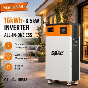 16KWh 51.2V LiFePO4 Lithium Battery Solar Energy Storage System for Home Backup RV & Off Grid Use