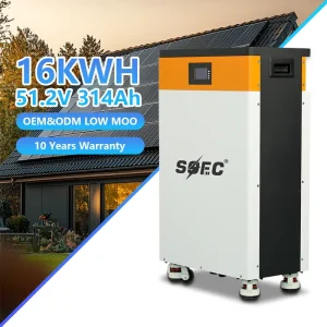 16Kwh 15kwh 48V 280Ah 314Ah Household Energy Storage Off Grid System Solar System High Voltage and High Capacity
