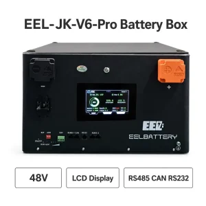 16S 48V Stackable LiFePO4 Battery Box for Solar Energy Storage ESS Off Grid Home Backup 200A JK BMS with LCD Display