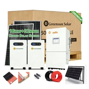 16kW 32kWh Complete Solar System Split Phase 120 240V for Home Backup Solis Hybrid Inverter