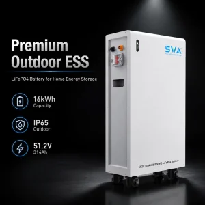 16kWh 51.2V 314Ah Solar Battery Split Home Energy Storage System LiFePO4 Battery Pack High Capacity CAN Communication