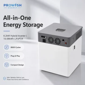 16kWh 6.5kW All in One LiFePO4 Solar Energy Storage System 51.2V 314Ah with Built in Inverter for Home Backup