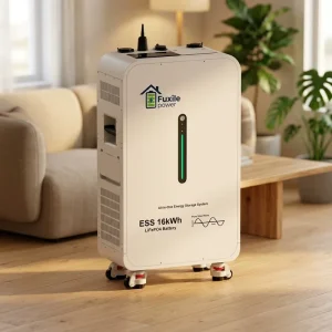 16kWh All-In-One Stackable ESS Energy Storage 6200W Grid Pure Sine Wave Inverter 51.2V LiFePO4 Battery Built MPPT WiFi