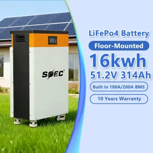 16kWh ESS 314Ah/300Ah LiFePO4 Battery Pack Off-Grid Solar System 51.2V 100A BMS for Home Energy Storage