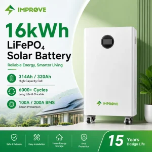16kWh LiFePO4 Home Energy Storage Battery 320Ah IP65 CAN Solar Battery System 100A 200A BMS