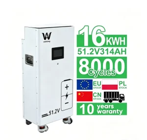 16kWh LiFePO4 Lithium Ion Home Energy Storage Battery System CAN Communication 10 20kW Output Hybrid Grid Solar Power Supply