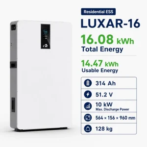 16kWh LiFePO4 Split Battery 51.2V 314Ah Home Solar ESS 8000 Cycles CAN Communication IP65 C5
