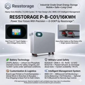 16kWh Lithium Battery for Solar Inverter System 51.2V LiFePO4 Battery Pack for Off Grid Backup Power