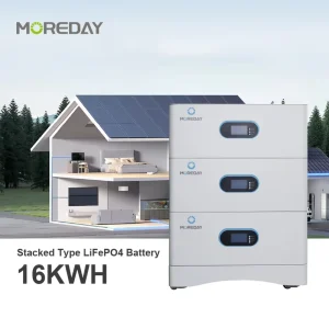 16kWh Stackable Battery Pack with Rolling Base for Residential ESS