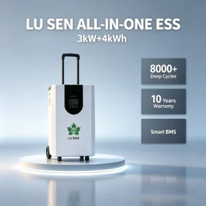 16kWh Stand on Floor Storage Battery Built in Hybrid Inverter WiFi Monitor Household Solar Energy System