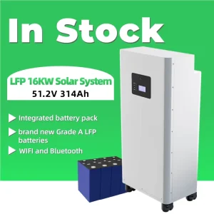 16kwh Lithium Battery 51.2V 314Ah LiFePO4 Battery Pack Solar Home System with Wifi JK BMS