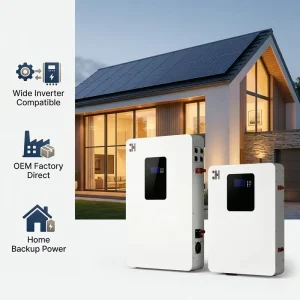 17kWh 51.2V 330Ah Lithium Iron Phosphate Wall-Mounted Battery for Home Backup Power