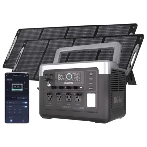1800W 1024Wh Lifepo4 Battery Power Station Portable Solar Generator With APP