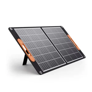 18V 100W 23% Efficiency Monocrystalline 72-Cell Foldable Portable Solar Panel QC3.0 Type-C ETFE Encapsulation Black 2-Fold