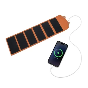 18W 6-Fold Portable Solar Panel with Dual USB Ports for Batteries, Small Fans, and Camping Lights