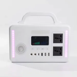192wh Portable Power Station Solar Energy Battery Storage Bluetooth Speaker Design Small Solar Generator