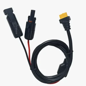 1FT 12AWG Solar Connector to XT60 Female Connector Solar Charging Cable for Solar Panel Portable Power Station