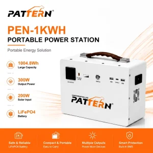 1kWh 1000W Fast Charging LiFePO4 Battery Outdoor Solar Generator Portable Lithium Power Station for RV Camping Emergency