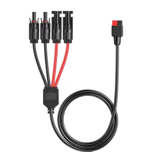 2-in-1 Solar Panel Connector Extension Cable with Y-Branch Parallel Adapter