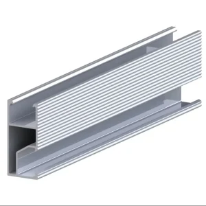2.4 Meter Anodized Aluminum Alloy Railing PV Profile Solar Panel Roof Fixings Rail for Solar Mounting System