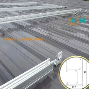 2.4m 4800mm Customized Length Solar Panel Mounting Aluminum Rail Chinese Factory Railing Anti-rust Solar Rails