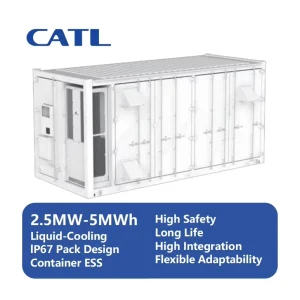 2.5MW 5MWh All-in-One Lithium Battery Industrial Commercial Container BESS Solar Battery Energy Storage System