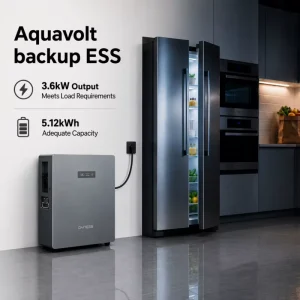 2.5kW AC Input Dyness Aquavolt 5.12kWh Home Backup Battery 8000 Cycles AI Plug in Off Grid Energy Storage
