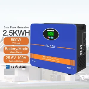 2.5kWh Solar Power Generator for Home Solar System Power Backup LiFePO4 Battery 48V 75A Portable Generator 2200W