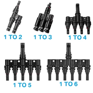 太阳能光伏连接器插针 适用于2.5mm 4mm 6mm 10mm电缆 筒形连接器 1000V DC 30A 防水 轻便