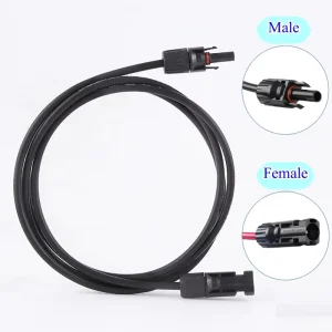 2.5mm 4mm 6mm Solar Extension Cable Copper Core Male Female Photovoltaic Connector for Machines Panel Cable