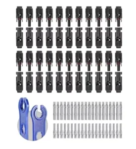 20 Pairs Solar Panel Connectors Kit 30A 1000V IP67 Waterproof PV Cable Connectors with 2PCS Spanner Tools