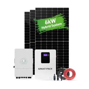 20 Years Work Life Home Use Energy Storage on Grid 3Phase 5kw 10kw Hybrid Solar System 6kw