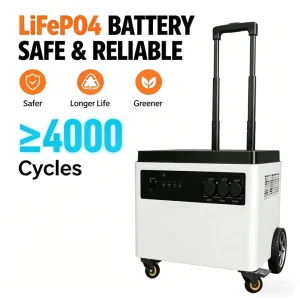 200-240V Camping Emergency Home Outdoor Solar Panel Portable Power Station with Cigar Lighter LifePO4 Battery 6000W 6092Wh
