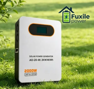 2000W 4000Wh All-in-One Solar Power Station LiFePO4 Battery Pure Sine Wave Inverter Portable Wheeled Design Home Emergency Power