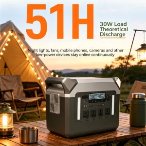 2000W Outdoor Generator Heavy Duty Portable Power Station LiFePO4 Battery Pure Sine Wave Inverter for Camping