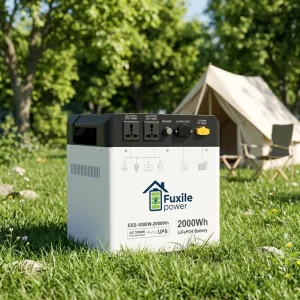 2000Wh Portable Power Station LiFePO4 Battery Safe Long-Life Backup Power for Camping RV Home Emergencies