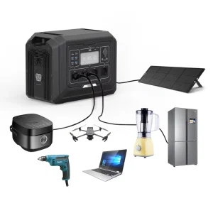 2000w Mobile Backup Home Lifepo4 Bty Outdoor Pure Sine Wave Charging Camping Solar Generator 1024wh Portable Power Station