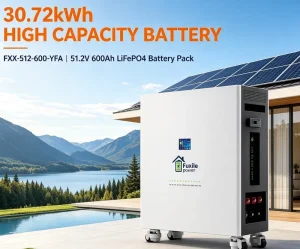 200A Multi Protection Smart BMS Floor Standing Mobile LiFePO4 Storage Battery 51.2V 600Ah 30.72kWh Long Service Life