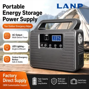200W Modified Sine Wave 128WH Portable Power Station Backup Solar Generator (Solar Panel Optional) for Outdoor Camping Home Use