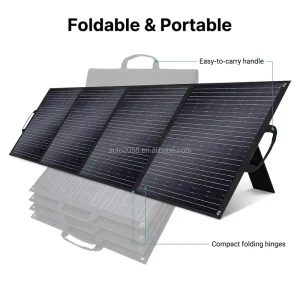 200W Portable Foldable Solar Panel Charger for LiFePO4 Power Stations, RV Camping, and Backup Power