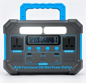 200W Portable Solar Power Station Emergency Backup Generator for Camping RV and Home Use