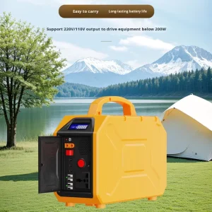 200W Portable Solar Power Station Emergency Starter Generator for Camping and Street Vending