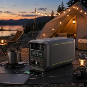 2048Wh Camping Portable Power Station 3000W for Tent Lights Kettle Laptop Camera Charging Off Grid Glamping Outdoor Power Supply