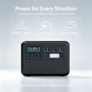 2072Wh 2000W Peak LiFePO4 Portable Power Station Pure Sine Wave 100W PD QC 12 Outputs Solar Generator for Camping Emergency